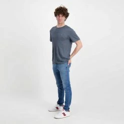 SUN 68 T-SHIRT IN LINO Grigio -Offerta Economica Novità sun 68 t32136 t shirt in lino casual uomo 044820801 99 5