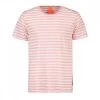 SUN 68 T-SHIRT IN LINO A RIGHE Bianco, Rosa