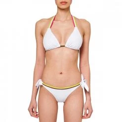 SUNDEK BIKINI TRIANGOLO AMERICANO E SLIP REGOLABILE DONNA Bianco