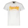 T-shirt Thrasher Magazine Flame Logo Bianca Bianco