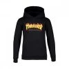 THRASHER FELPA CON CAPPUCCIO FLAME BAMBINO Nero