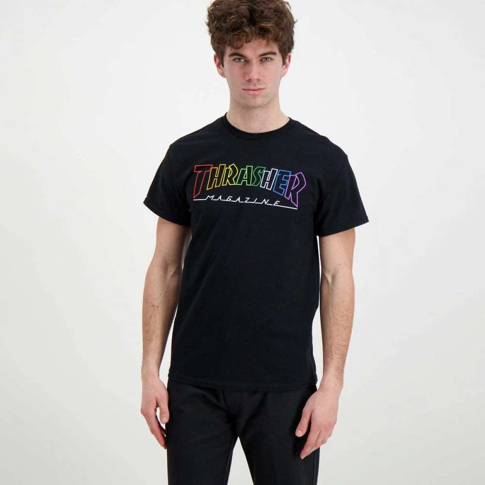 THRASHER T-SHIRT OUTLINED RAIBOW MAG 4 THRASHER T-SHIRT OUTLINED RAIBOW MAG - immagine 2