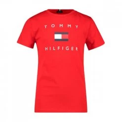 TOMMY HILFIGER T-SHIRT LOGO BAMBINO Rosso