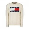 TOMMY JEANS MAGLIONE GIROCOLLO BANDIERA A INTARSIO Bianco