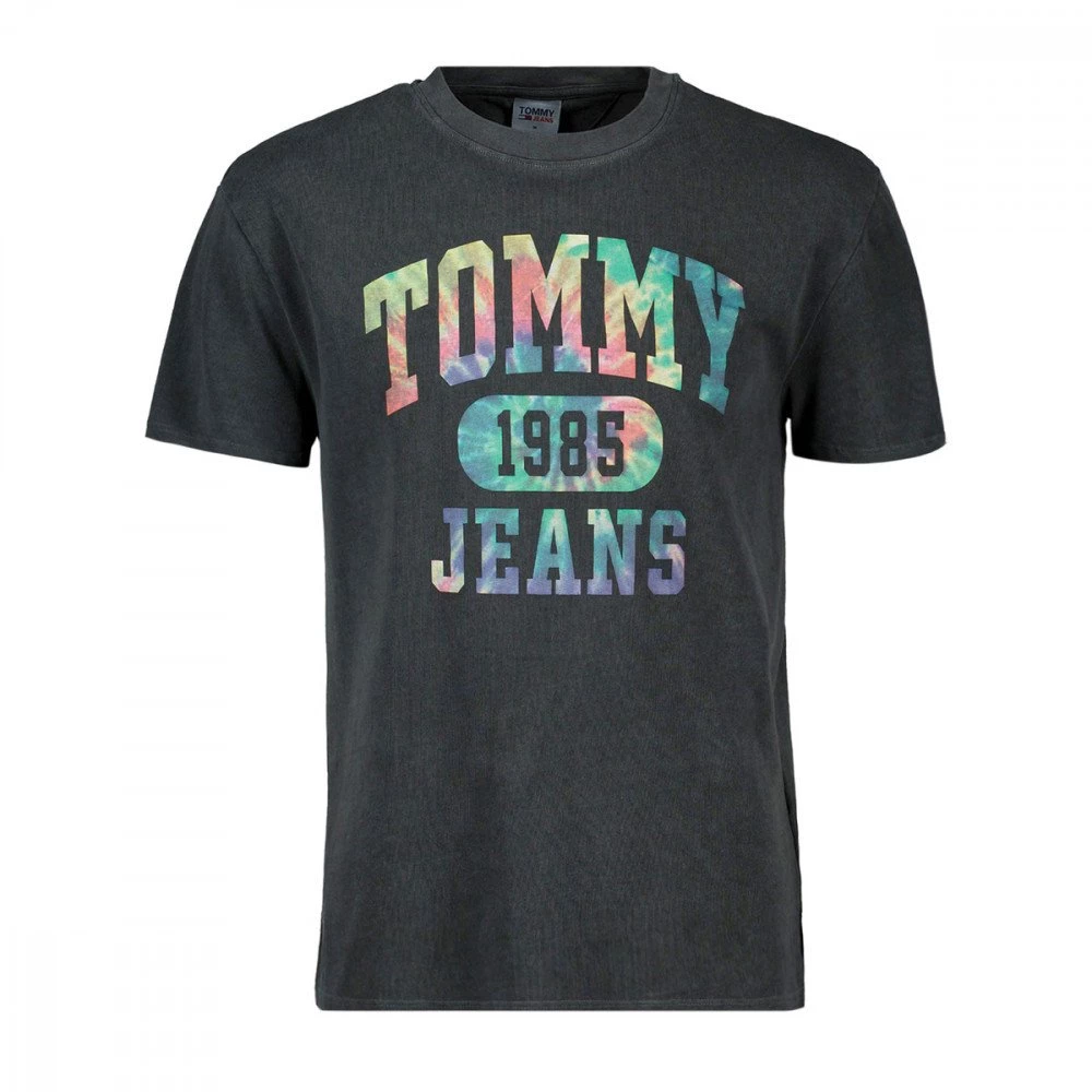 TOMMY JEANS T-SHIRT COLLEGIATE TIE DYE Nero 3 TOMMY JEANS T-SHIRT COLLEGIATE TIE DYE Nero