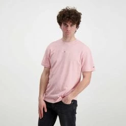 TOMMY JEANS T-SHIRT D2 TINY LINEAR Rosa -Offerta Economica Novità tommy jeans dm0dm12852 t shirt d2 tiny linear casual uomo 045110201 th9 5