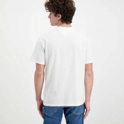 TOMMY JEANS T-SHIRT D2 TINY LINEAR Bianco -Offerta Economica Novità tommy jeans dm0dm12852 t shirt d2 tiny linear casual uomo 045110301 ybr 3