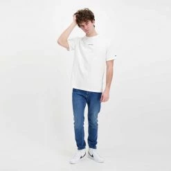 TOMMY JEANS T-SHIRT D2 TINY LINEAR Bianco -Offerta Economica Novità tommy jeans dm0dm12852 t shirt d2 tiny linear casual uomo 045110301 ybr 5