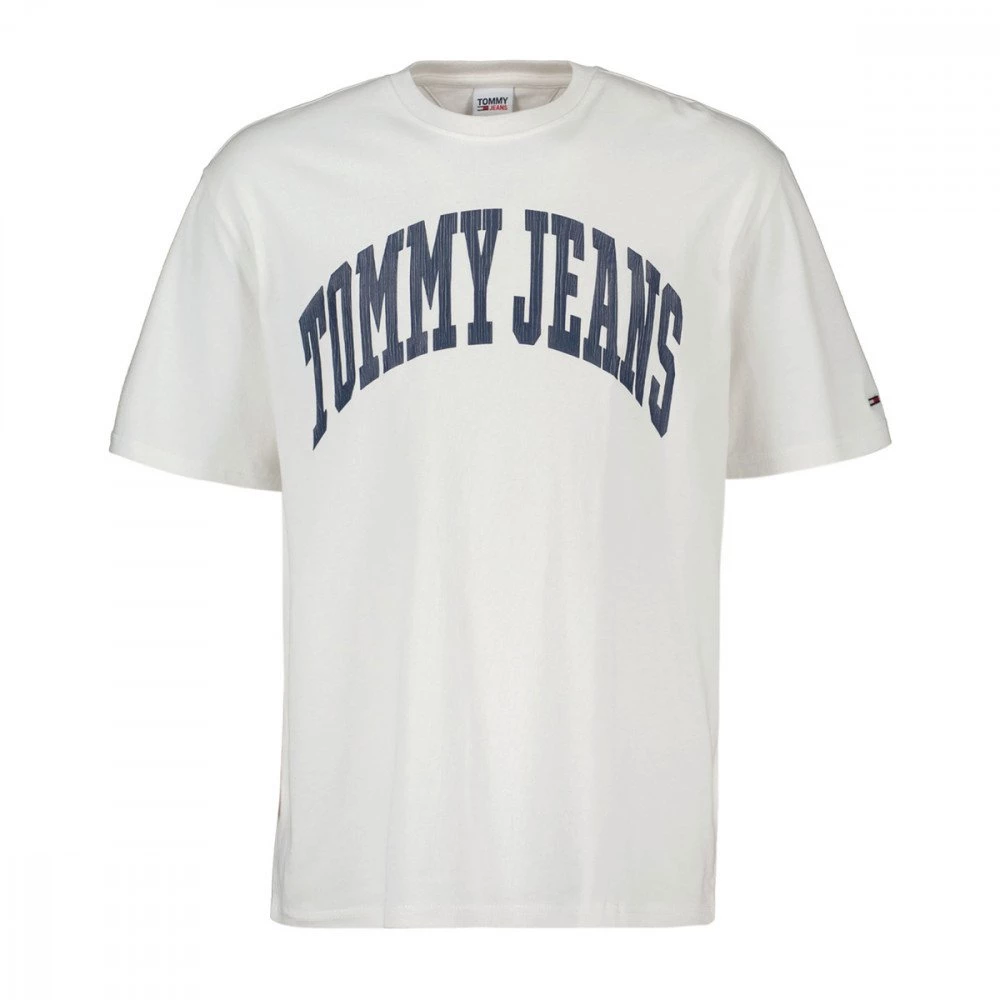 TOMMY JEANS T-SHIRT TOMMY COLLEGIATE Bianco 3 TOMMY JEANS T-SHIRT TOMMY COLLEGIATE Bianco