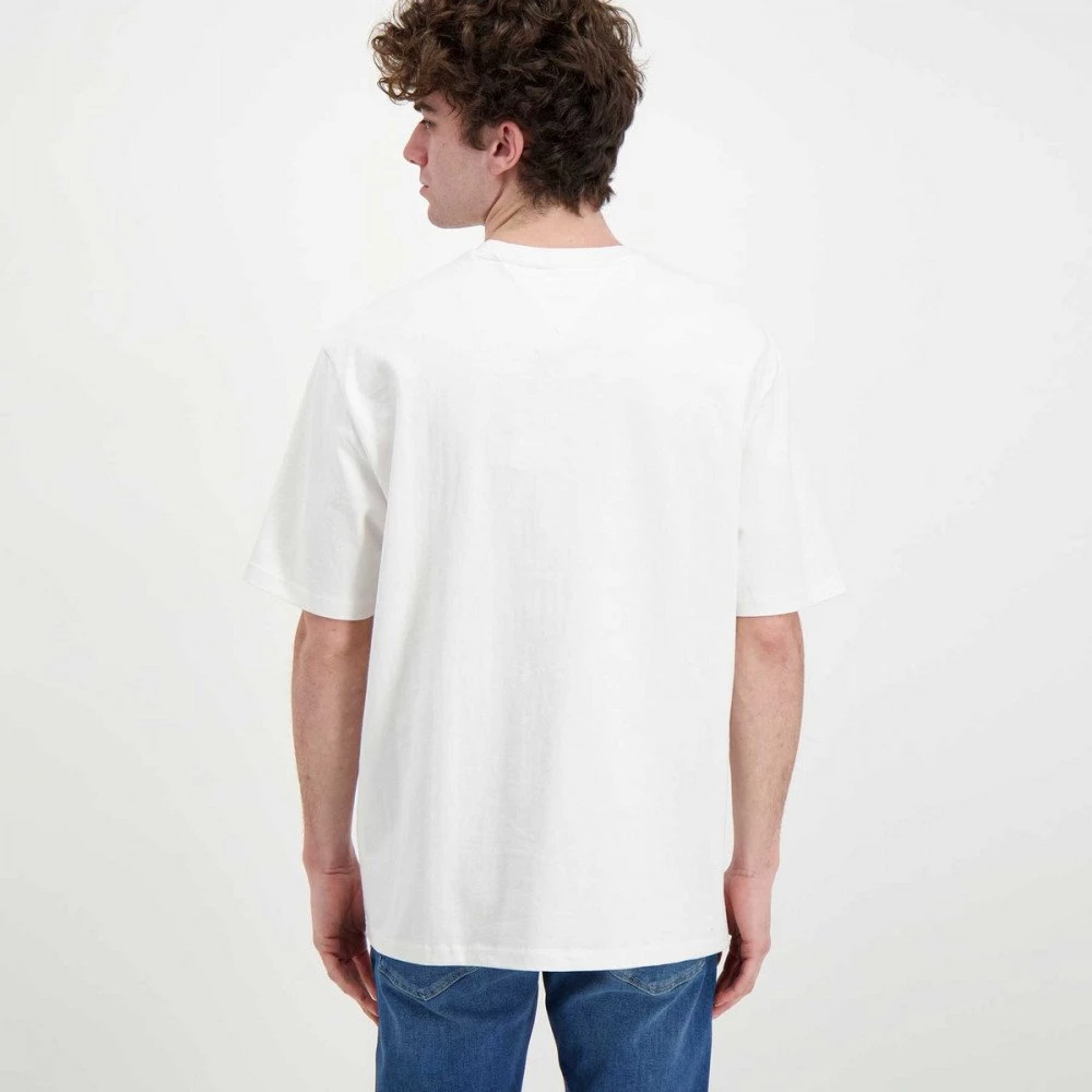 TOMMY JEANS T-SHIRT TOMMY COLLEGIATE Bianco 5 TOMMY JEANS T-SHIRT TOMMY COLLEGIATE Bianco - immagine 3