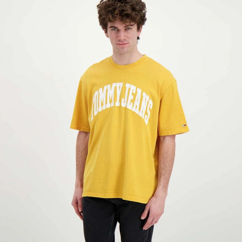 TOMMY JEANS T-SHIRT TOMMY COLLEGIATE Giallo 4 TOMMY JEANS T-SHIRT TOMMY COLLEGIATE Giallo - immagine 2