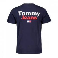 TOMMY JEANS T-SHIRT LOGO RETRO Blu -Offerta Economica Novità tommy jeans dm0dm13293 t shirt back graphic casual uomo 045112101 c87 2