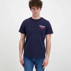 TOMMY JEANS T-SHIRT LOGO RETRO Blu -Offerta Economica Novità tommy jeans dm0dm13293 t shirt back graphic casual uomo 045112101 c87 3