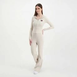 TOMMY JEANS CARDIGAN FULL ZIP CON CAPPUCCIO DONNA Beige 13 TOMMY JEANS CARDIGAN FULL ZIP CON CAPPUCCIO DONNA Beige -Offerta Economica Novità tommy jeans dw0dw11717 cardigan full zip con cappuccio donna casual donna 045108601 ace 6