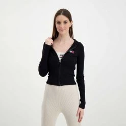 TOMMY JEANS CARDIGAN FULL ZIP CON CAPPUCCIO DONNA Nero 12 TOMMY JEANS CARDIGAN FULL ZIP CON CAPPUCCIO DONNA Nero -Offerta Economica Novità tommy jeans dw0dw11717 cardigan full zip con cappuccio donna casual donna 045108701 bds 5