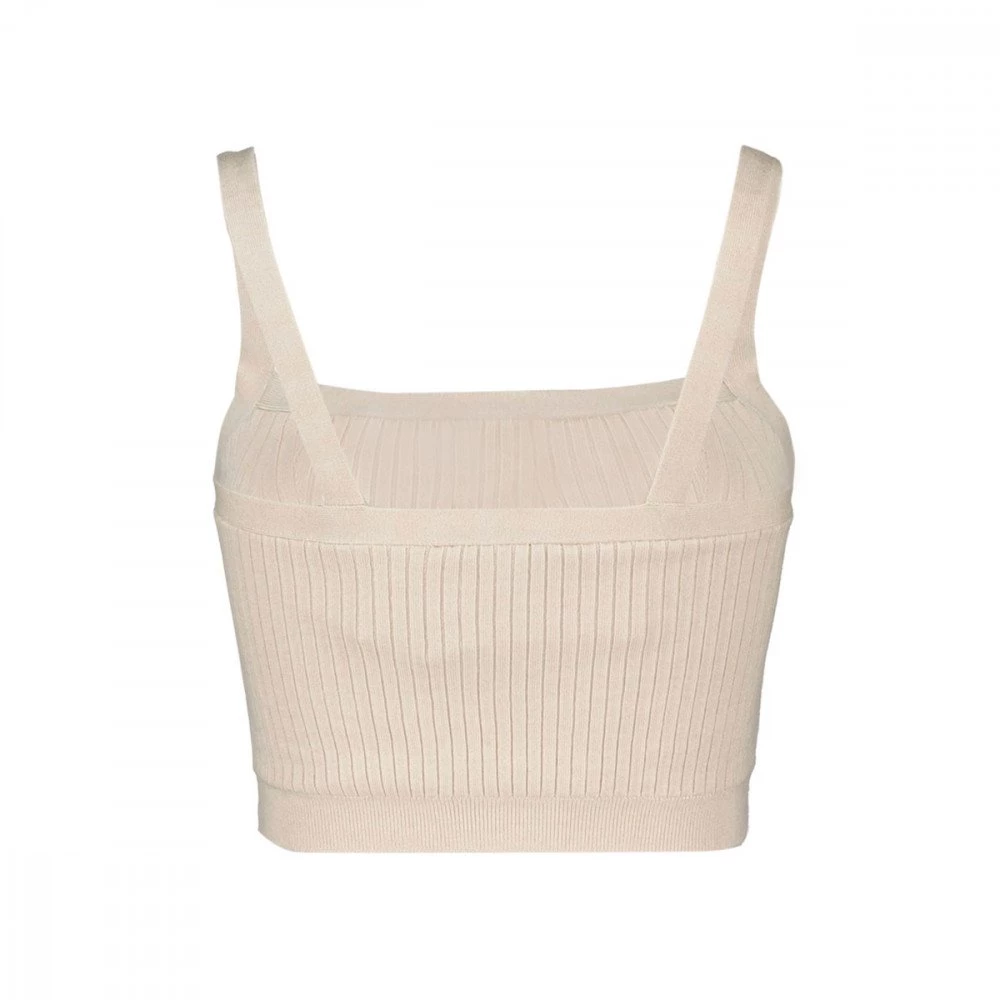 TOMMY JEANS CANOTTA CROP CON LOGO DONNA Beige 4 TOMMY JEANS CANOTTA CROP CON LOGO DONNA Beige - immagine 2