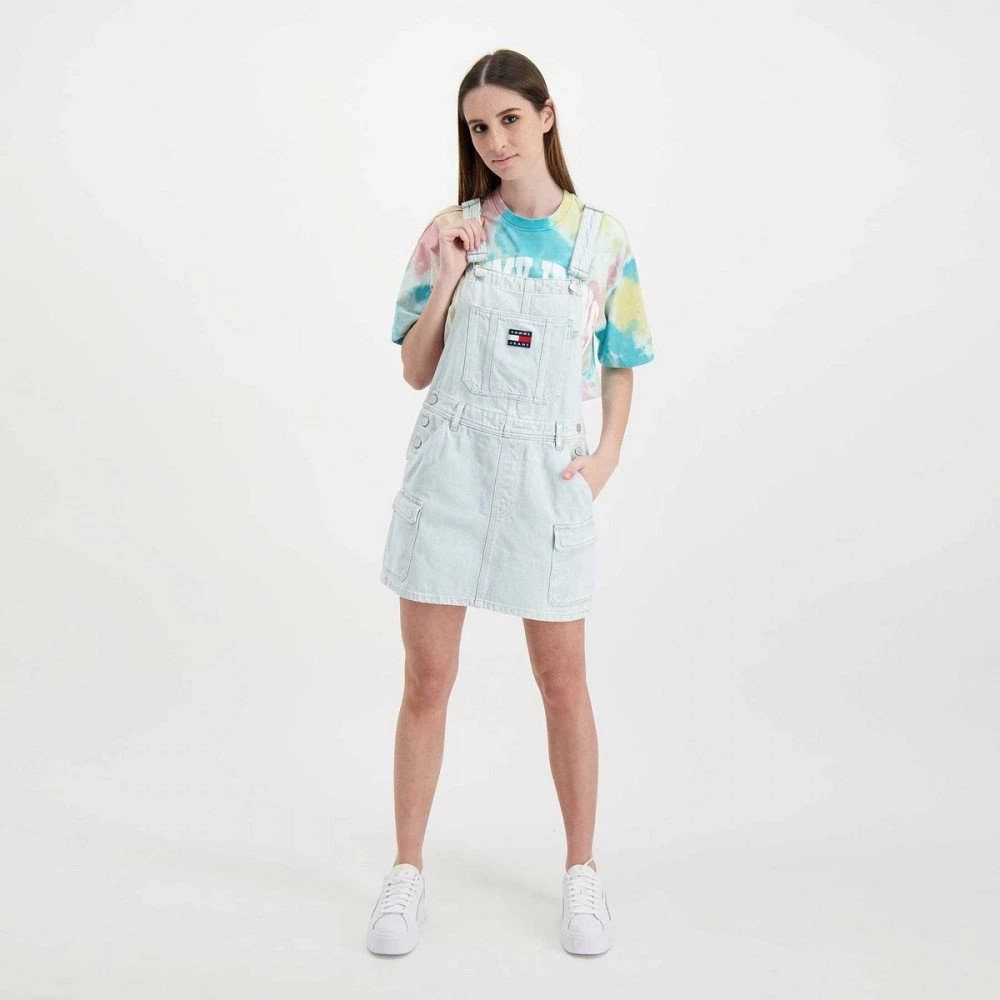 TOMMY JEANS SALOPETTE IN DENIM DONNA Azzurro 8 TOMMY JEANS SALOPETTE IN DENIM DONNA Azzurro - immagine 6