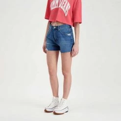 TOMMY JEANS BERMUDA MOM DONNA Blu 11 TOMMY JEANS BERMUDA MOM DONNA Blu -Offerta Economica Novità tommy jeans dw0dw12454 bermuda mom donna casual donna 045113101 1a5 4