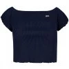 TOMMY JEANS T-SHIRT CROP SPALLE SCOPERTE DONNA Blu 2 TOMMY JEANS T-SHIRT CROP SPALLE SCOPERTE DONNA Blu -Offerta Economica Novità tommy jeans dw0dw12599 top crop rib off shoulder donna casual donna 045113601 c87 1