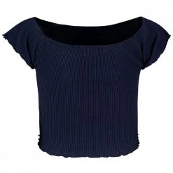 TOMMY JEANS T-SHIRT CROP SPALLE SCOPERTE DONNA Blu 9 TOMMY JEANS T-SHIRT CROP SPALLE SCOPERTE DONNA Blu -Offerta Economica Novità tommy jeans dw0dw12599 top crop rib off shoulder donna casual donna 045113601 c87 2