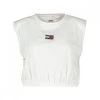 TOMMY JEANS CANOTTA CROP CON ELASTICO DONNA Bianco