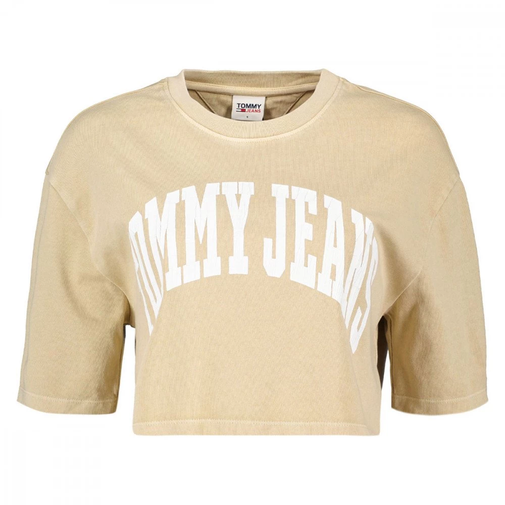 TOMMY JEANS T-SHIRT CROP OVER COLLEGE DONNA Grigio 3 TOMMY JEANS T-SHIRT CROP OVER COLLEGE DONNA Grigio