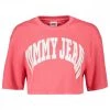 TOMMY JEANS T-SHIRT CROP OVER COLLEGE DONNA Rosa -Offerta Economica Novità tommy jeans dw0dw12835 t shirt over crop college donna casual donna 045114701 tij 1
