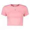 TOMMY JEANS T-SHIRT CROP A COSTE LOGO DONNA Rosa 2 TOMMY JEANS T-SHIRT CROP A COSTE LOGO DONNA Rosa -Offerta Economica Novità tommy jeans dw0dw12848 t shirt baby crop tiny linear donna casual donna 045114901 the 1