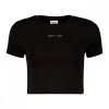 TOMMY JEANS T-SHIRT CROP A COSTE LOGO DONNA Nero 2 TOMMY JEANS T-SHIRT CROP A COSTE LOGO DONNA Nero -Offerta Economica Novità tommy jeans dw0dw12848 t shirt crop a coste logo donna casual donna 045114801 bds 1