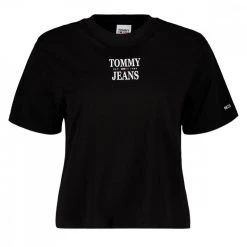 TOMMY JEANS T-SHIRT CLASSIC ESSENTIAL LOGO DONNA Nero