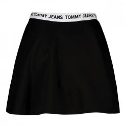 TOMMY JEANS GONNA ELASTICO LOGO DONNA Nero -Offerta Economica Novità tommy jeans dw0dw12968 gonna logo wb donna casual donna 045116001 bds 2