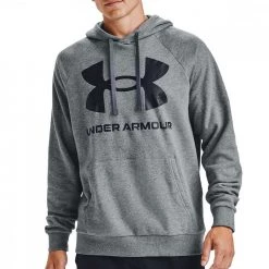 UNDER ARMOUR FELPA CON CAPPUCCIO BIG LOGO Grigio -Offerta Economica Novità under armour 1357093 felpa con cappuccio big logo abbigliamento training e palestra uomo 045169701 012 3