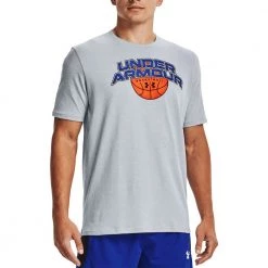 UNDER ARMOUR T-SHIRT BBALL BRANDED WORDMARK Grigio -Offerta Economica Novità under armour 1370233 t shirt bball branded wordmark abbigliamento basket uomo 044616701 011 3