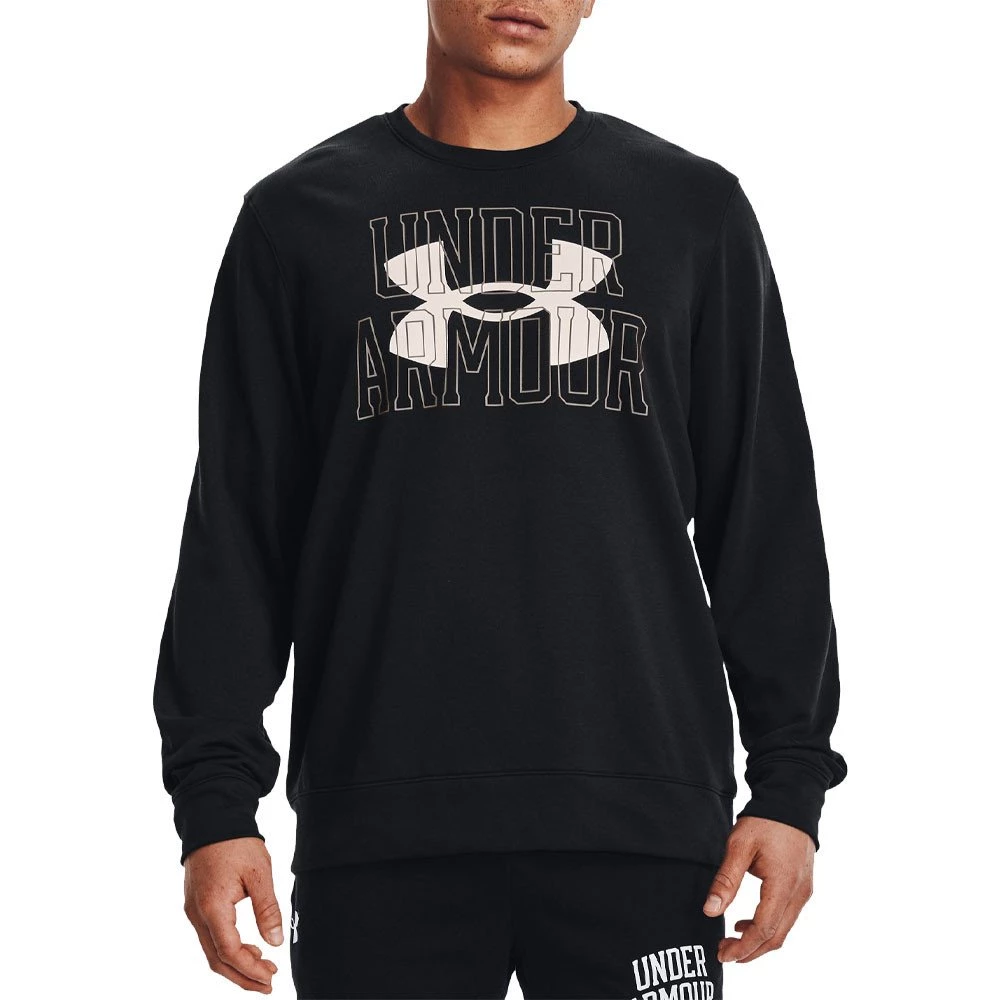 UNDER ARMOUR FELPA GIROCOLLO LOGO RIVAL TERRY Nero 5 UNDER ARMOUR FELPA GIROCOLLO LOGO RIVAL TERRY Nero - immagine 3