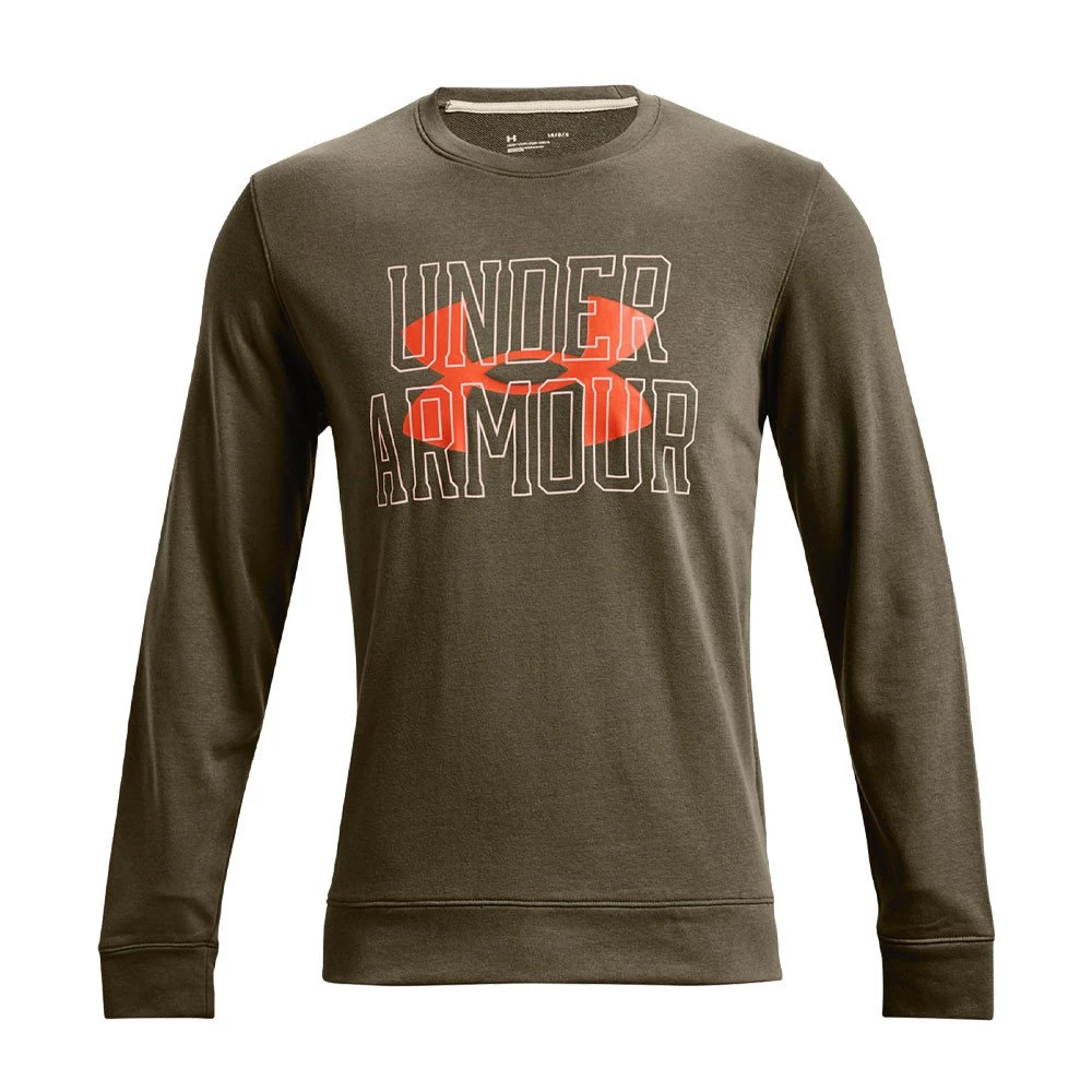 UNDER ARMOUR FELPA GIROCOLLO LOGO RIVAL TERRY Verde 3 UNDER ARMOUR FELPA GIROCOLLO LOGO RIVAL TERRY Verde