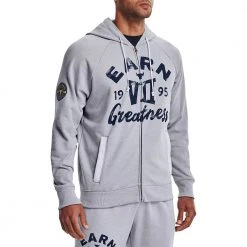 UNDER ARMOUR FELPA FULL ZIP E CAPPUCCIO PROJECT ROCK HEAVYWEIGHT Grigio -Offerta Economica Novità under armour 1370456 felpa cappuccio project rock abbigliamento training e palestra uomo 044905501 011 3