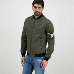 V2 BOMBER VARSITY Verde -Offerta Economica Novità v2 bmbzip bomber varsity giacconi uomo 045118001 mil 3