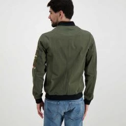 V2 BOMBER VARSITY Verde -Offerta Economica Novità v2 bmbzip bomber varsity giacconi uomo 045118001 mil 4