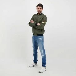 V2 BOMBER VARSITY Verde -Offerta Economica Novità v2 bmbzip bomber varsity giacconi uomo 045118001 mil 6