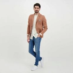V2 GIACCA SARTORIALE Beige, Marrone -Offerta Economica Novità v2 gusprig giacca sartoriale casual uomo 045119201 sabco 6