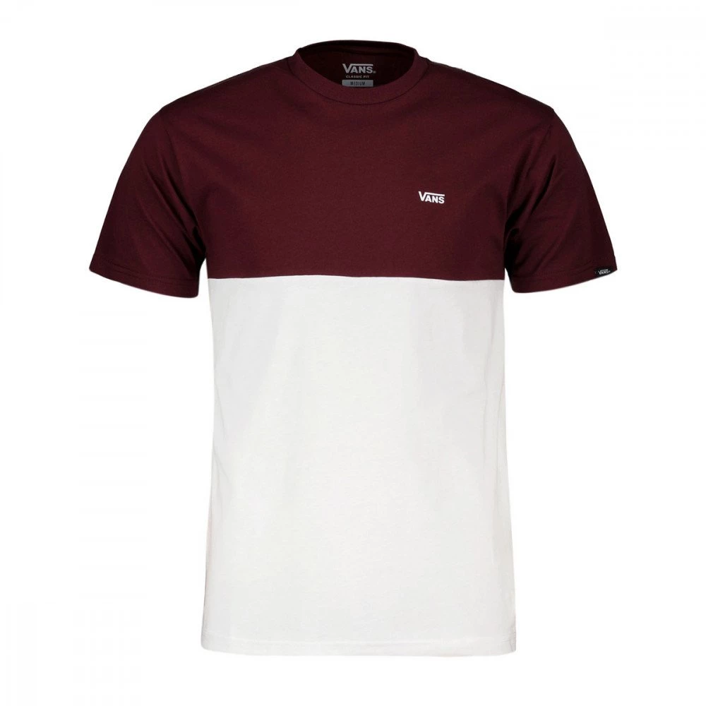 VANS T-SHIRT COLORBLOCK Bianco, Bordeaux 3 VANS T-SHIRT COLORBLOCK Bianco, Bordeaux
