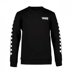 VANS FELPA GIROCOLLO EXPOSITION CHECK BAMBINO Nero