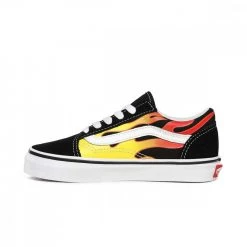 VANS OLD SKOOL FLAME BAMBINO Nero -Offerta Economica Novità vans vn0a5aoaxey1 uy old skool fiamma stringa tutte sneaker bambino 043221901 ey1 6