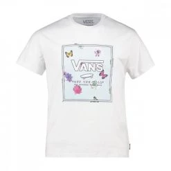 VANS T-SHIRT BOX BUTTER FLORAL BAMBINA Bianco
