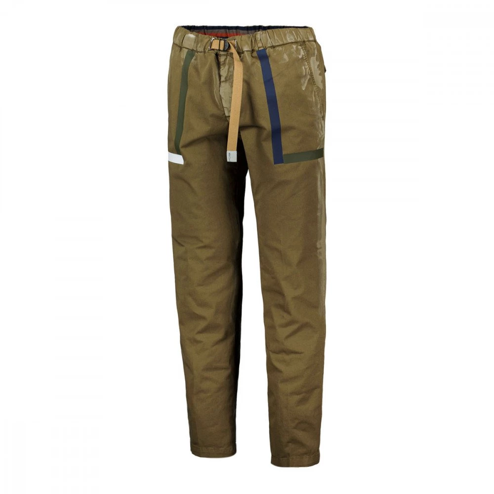 WHITE SAND PANTALONI CHINO CON TERMONASTRATURE A CONTRASTO Verde 4 WHITE SAND PANTALONI CHINO CON TERMONASTRATURE A CONTRASTO Verde - immagine 2