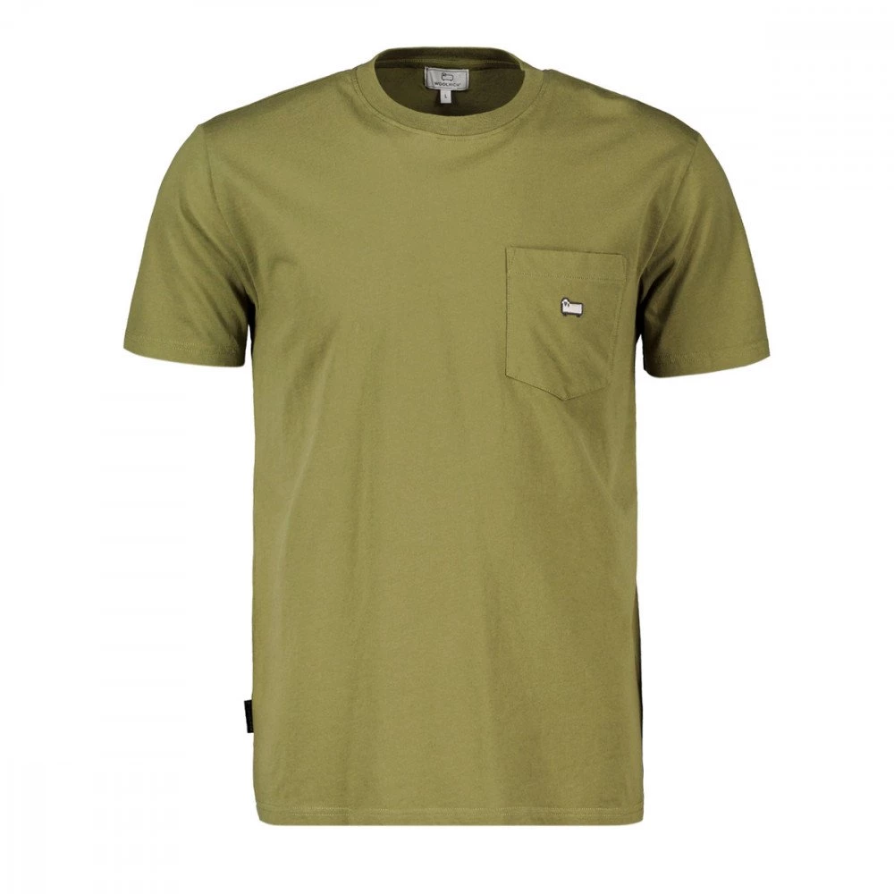 WOOLRICH T-SHIRT LOGO POCKET Verde 3 WOOLRICH T-SHIRT LOGO POCKET Verde