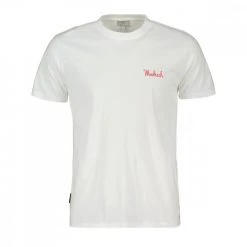 WOOLRICH T-SHIRT LIGHTHOUSE Bianco