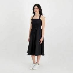 WOOLRICH ABITO MEDIO POPLINE DONNA Nero -Offerta Economica Novità woolrich cfwwdr0098frut3027 abito popeline medium donna casual donna 044674101 100 3