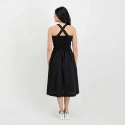 WOOLRICH ABITO MEDIO POPLINE DONNA Nero -Offerta Economica Novità woolrich cfwwdr0098frut3027 abito popeline medium donna casual donna 044674101 100 4