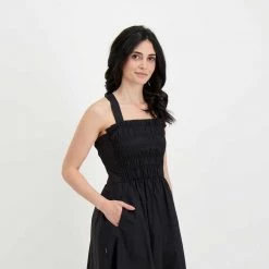 WOOLRICH ABITO MEDIO POPLINE DONNA Nero -Offerta Economica Novità woolrich cfwwdr0098frut3027 abito popeline medium donna casual donna 044674101 100 5